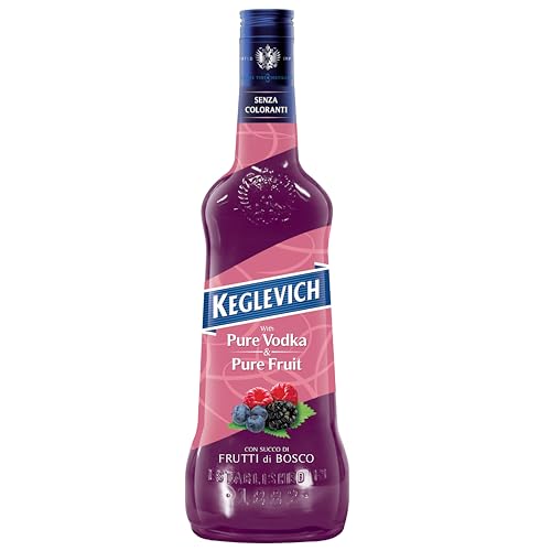 Keglevich | Vodka FRUIT DE BOSCO Waldfrüchte aus Italien | 6fach destillierter Vodka mit 100% Fruchtsaft ohne künstlichen Farbstoffen | Vodka mit Geschmack | 18% Vol | 1 x 0,7l #1 aus Italien von Kinky Drinks
