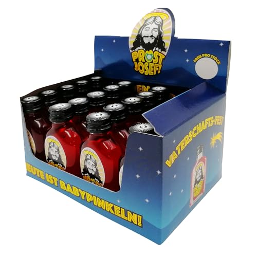 Kinky Drinks PROST JOSEF Kirsch-Mandel-Likör – Glasfläschchen – 20 x 20 ml = 400 ml – 17% Vol. Shot by IN-SPIRIT von Kinky Drinks