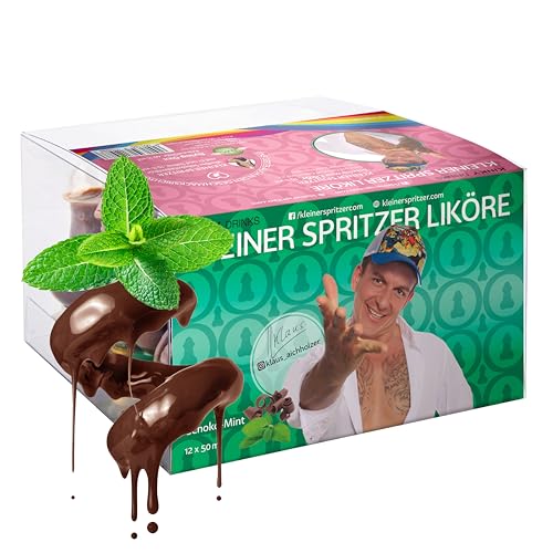 KLEINER SPRITZER Edition „Big Brother Klaus Aichholzer“ 12 x Schoko-Minz-Likör 15% Vol. von Kinky Drinks