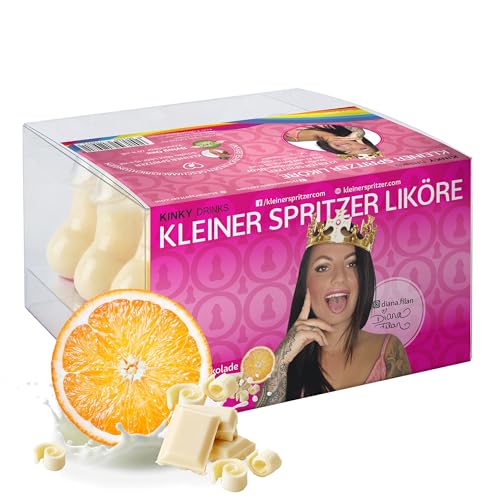 Kleiner Spritzer Edition „Diana Filan“ 12 x 50 mL weißer Schokolikör mit Orange 15% Vol. von Kinky Drinks