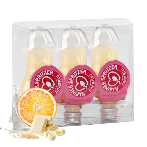 Kleiner Spritzer "Jungfrau" Triple Box 3 X 50 mL weiße Schokolade-Orange Likör 15% Vol. von Kinky Drinks