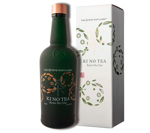 KI NO TEA Kyoto Dry Gin – Japanischer Gin in limitierter Edition mit einem leicht süßen Ausklang – Inklusive Geschenkverpackung – 1 x 0,7 l von Ki No Bi