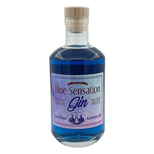 Blue Sensation Gin fruchtiger Handmade Gin mit Farbwechsel | Ändert bei Zugabe von Tonic Water die Farbe | Small batch aus dem Ruhrgebiet | 44% Vol, 0,5l Blue Sensation Gin fruchtiger Handmade Gin mit Farbwechsel | Ändert bei Zugabe von Tonic Water die Farbe | Small batch aus dem Ruhrgebiet | 44% Vol, 0,5l von Kirchhellener Gin