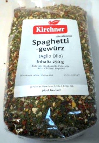 1a Kirchner Gewürze 49678 AGLIO OLIO - Spaghetti Pasta Nudel Gewürz ohne Glutamat --- Klarsichtbeutel 250g 1a Kirchner Gewürze 49678 AGLIO OLIO - Spaghetti Pasta Nudel Gewürz ohne Glutamat --- Klarsichtbeutel 250g von COXZD