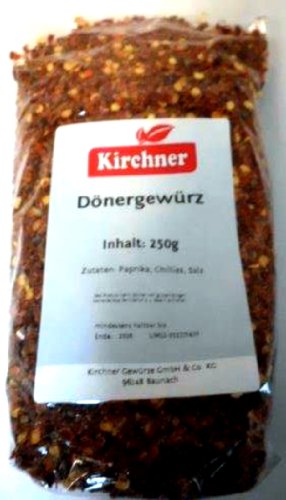 1a Kirchner Gewürze 80003 DÖNER Gewürz --- Klarsichtbeutel 250g von Kirchner