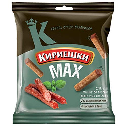 Brotchips Kirieschki Max mit Räucherwurst-Geschmack 10 Packungen (10 x 40g) von Kirieschki