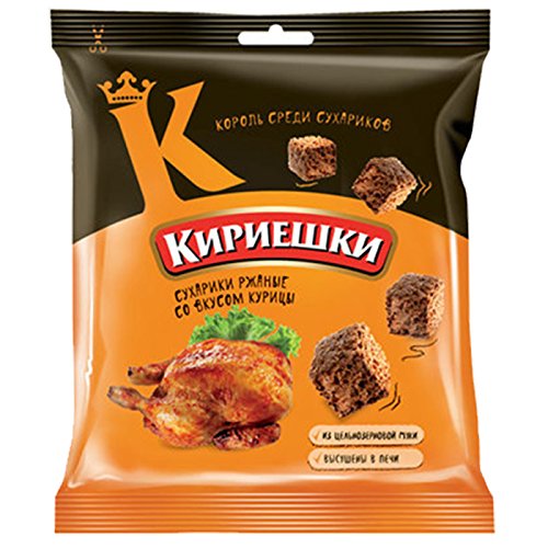 Brotchips Kirieschki mit Hähnchen-Geschmack 10 Packungen (10 x 40g) von Kirieschki