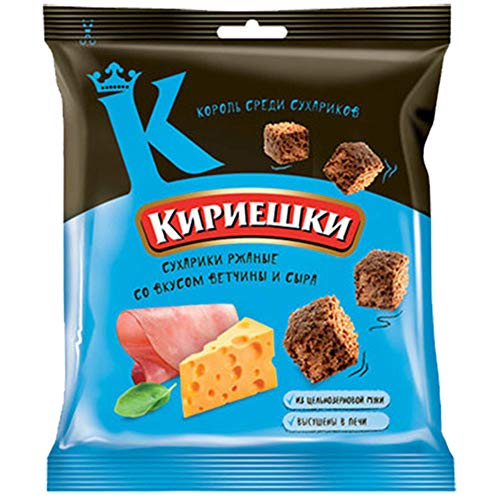 Brotchips Kirieschki mit Schinken-Käse-Geschmack 10 Packungen (10 x 40g) von Kirieschki