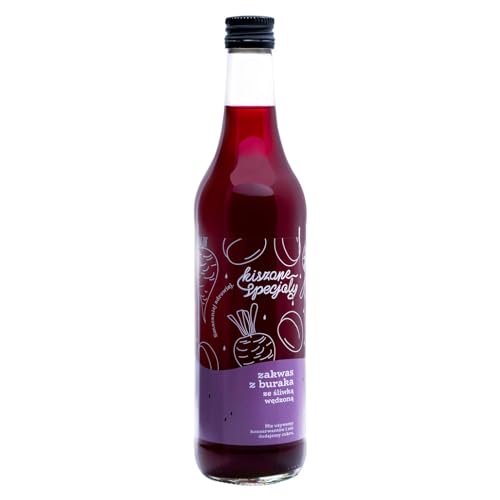 Kiszone Specjały Rote-Bete-Sauerteig mit geräucherter Pflaume 500 ml – Natürlich fermentiert – Ohne Essig, Zucker, Konservierungsstoffe – Unpasteurisiert – Extrakt aus fermentierten Rüben Kiszone Specjały Rote-Bete-Sauerteig mit geräucherter Pflaume 500 ml – Natürlich fermentiert – Ohne Essig, Zucker, Konservierungsstoffe – Unpasteurisiert – Extrakt aus fermentierten Rüben von Kiszone Specjały