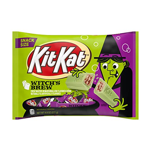 KIT KAT Witch's Brew Marshmallow, aromatisiert, Creme, Snackgröße, Waffel, Candy Bars, Halloween, 277 ml Beutel KIT KAT Witch's Brew Marshmallow, aromatisiert, Creme, Snackgröße, Waffel, Candy Bars, Halloween, 277 ml Beutel von Kit Kat