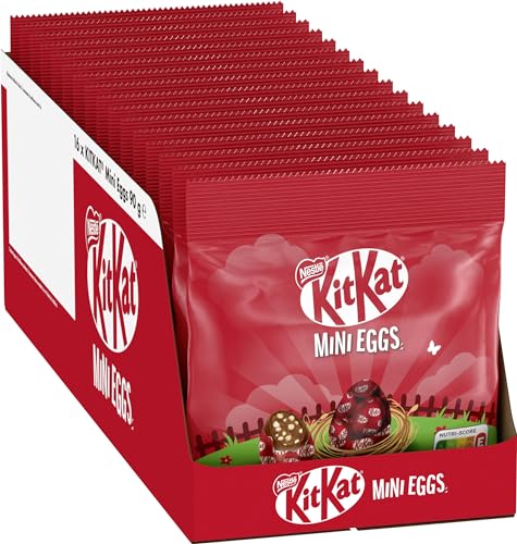 NESTLÉ KITKAT Mini Eggs, kleine Schokoeier aus Milchschokolade mit cremiger Füllung und Knusperstückchen, 16er Pack (16x90g) von Kitkat