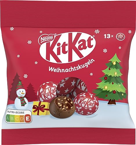 NESTLÉ KitKat Schokokugeln, glutenfreie Schokoladen-Kugeln aus zartschmelzender Milchschokolade mit einer Füllung mit Knusperstückchen, 1er Pack (1 x 91g) von KitKat