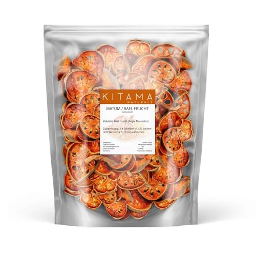 Thai Matum Tee Bengalische Quitte Bael Frucht aus Thailand 1000g (1 kg) Wellness-Tee zum Relaxen und Entspannen von Kitama