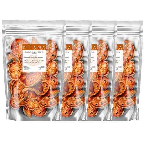 Thai Matum Tee Bengalische Quitte Bael Frucht aus Thailand Wellness-Tee zum Relaxen und Entspannen (4 x 300g) von Kitama