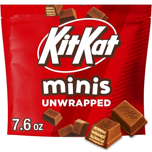 KIT KAT Minis Unwrapped Milk Chocolate Wafer Candy Bar, Holiday, 7.6 oz Resealable Pouch von Kitkat
