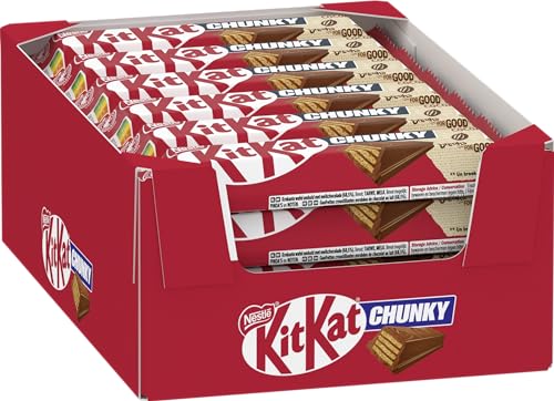 Kit Kat Chunky Chocolate Bar Milk Chocolate Box mit 24 Schokoriegeln (24 x 40 g) von KitKat