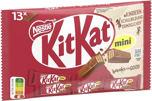 Nestlé KitKat Mini Schokoriegel, Knusper-Riegel mit Milchschokolade & knuspriger Waffel, 1er Pack (1 x 217g) von Kitkat