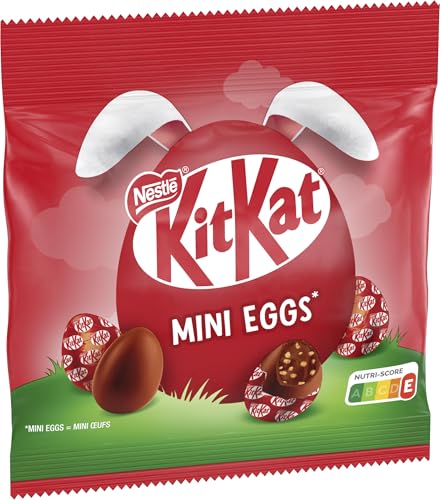 NESTLÉ KITKAT Mini Eggs, kleine Schokoeier aus Milchschokolade mit cremiger Füllung und Knusperstückchen, 1er Pack (1x90g) von Kitkat