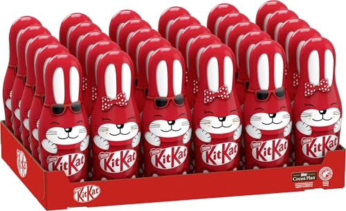 NESTLÉ KITKAT Schoko-Osterhase, Hohlfigur aus Milchschokolade mit Knusperstückchen, 30er Pack (30 x 45g) von Kitkat