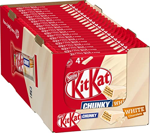 Kitkat Nestlé KitKat CHUNKY White Schokoriegel mit weißer Schokolade, Multipack, 20er Pack (à 4 x 40g) von Kitkat