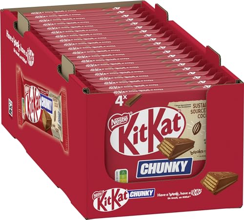 KitKat Nestlé KitKat ChunKy Schokoriegel Milchschokolade, Multipack, 20er Pack (à 4 x 40g) von KitKat