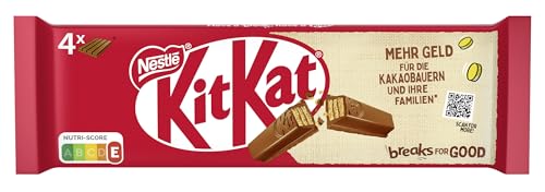 Nestlé KitKat Classic Schokoriegel, Knusper-Riegel mit Milchschokolade & knuspriger Waffel, 1er Pack (à 4 x 41,5g) von Kitkat