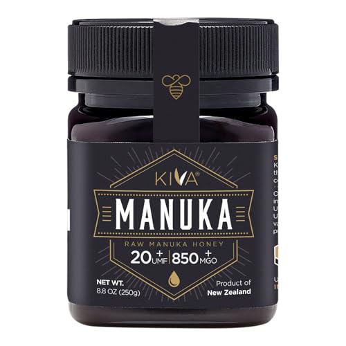 Kiva Manuka Honig, zertifiziert als UMF 20+ (MGO 850+) – Neuseeland (250g) von Kiva