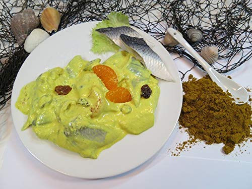Klaassen Curry-Happen, marinierte Heringfilets geschnitten, Currysoße, Mandarinen, Rosinen, 1000g Klaassen Curry-Happen, marinierte Heringfilets geschnitten, Currysoße, Mandarinen, Rosinen, 1000g von IHR FACHGESCHÄFT KLAASSEN