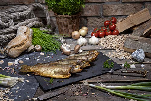 Klaassen Forellen, über Buchenrauch geräuchert, ganze Forellen, 1000g (4-5 Stück) Klaassen Forellen, über Buchenrauch geräuchert, ganze Forellen, 1000g (4-5 Stück) von IHR FACHGESCHÄFT KLAASSEN