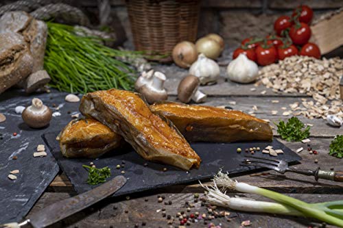 Klaassen Heilbutt (Mittelstück), Heilbutt über Buchenrauch geräuchert, Mittelstück, 1000g (4-6 Stück) von IHR FACHGESCHÄFT KLAASSEN