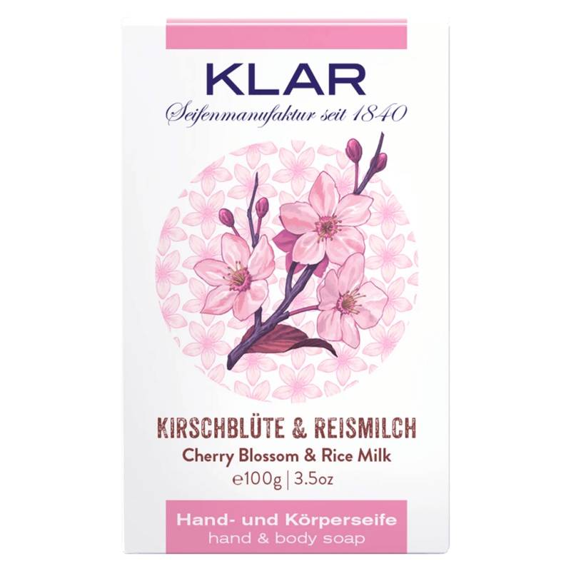 Kirschblüten & Reismilch Seife von Klar Seifen