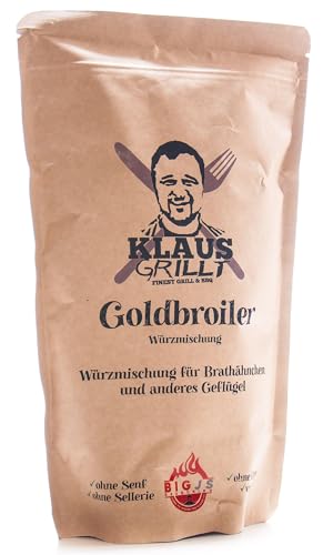 Goldbroiler Rub (1 x 750 g) | Klaus Grillt | Würzmischung für Brathähnchen und anderes Geflügel | im wiederverschließbaren Standbeutel von Klaus grillt