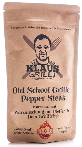 Klaus grillt, Old School Griller Pepper Steak 250 g von Klaus grillt