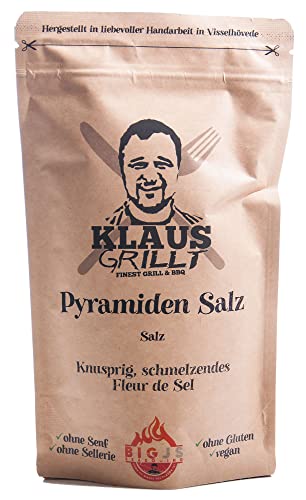 Klaus grillt, Pyramidensalz - Fleur de Sel, 200 g Beutel von Klaus grillt