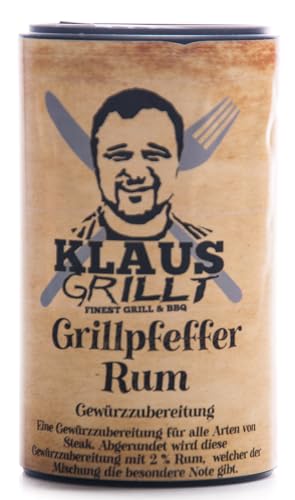 Klaus grillt, Rum Steak Pepper, 100 g Streuer von Klaus grillt