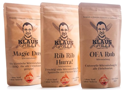 O.F.A Rub + Magic Dust + Rib Rib Hurra - von Klaus grillt.... (3 x 250 g Beutel) von Klaus grillt