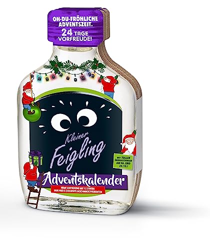 Kleiner Feigling Adventskalender (24 x 20 ml) – Der kultige Vodka-Schnaps in 12 Sorten & 5 exklusiven Geschmacksvarianten – Frech, fruchtiges Shot-Geschenkset für die Weihnachtszeit – 15 % Vol. von Kleiner Feigling