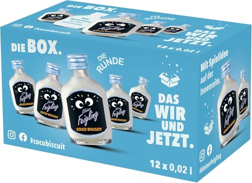 Kleiner Feigling Coco Biscuit (12 x 20ml) – Feinster Vodka mit tropischem Kokosgeschmack – Der kultige Party Schnaps für jede Feier – Frech, fruchtiger Shot – 15 % Vol. von Kleiner Feigling