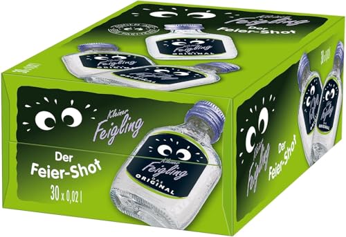 Kleiner Feigling Das Original (30 x 20ml) – Feinster Vodka mit fruchtigem Feigenaroma – Der kultige Party Schnaps für jede Feier – Frech, fruchtiger Shot – 20 % Vol. von Kleiner Feigling
