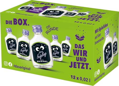 Kleiner Feigling Das Original (12 x 20ml) – Feinster Vodka mit fruchtigem Feigenaroma – Der kultige Party Schnaps für jede Feier – Frech, fruchtiger Shot – 15 % Vol. von Kleiner Feigling