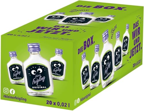 Kleiner Feigling Das Original (20 x 20ml) – Feinster Vodka mit fruchtigem Feigenaroma – Der kultige Party Schnaps für jede Feier – Frech, fruchtiger Shot – 20 % Vol. Kleiner Feigling Das Original (20 x 20ml) – Feinster Vodka mit fruchtigem Feigenaroma – Der kultige Party Schnaps für jede Feier – Frech, fruchtiger Shot – 20 % Vol. von Kleiner Feigling
