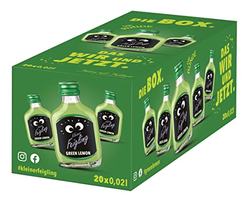 Kleiner Feigling Green Lemon | Special Edition | 20 x 0,02l | Marken - Spirituose | Premium Likör von Kleiner Feigling