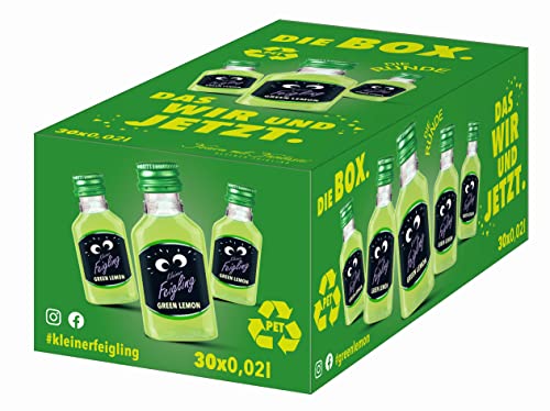 Kleiner Feigling Green Lemon | Special Edition | 30 x 0,02l PET | Marken - Spirituose | Premium Likör von Kleiner Feigling