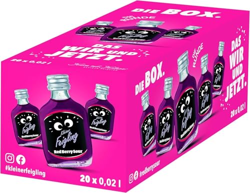 Kleiner Feigling Red Berry Sour (20 x 20ml) – Feinster Vodka mit süß-saurem Beerengeschmack – Der kultige Party Schnaps für jede Feier – Frech, fruchtiger Shot – 15 % Vol. Kleiner Feigling Red Berry Sour (20 x 20ml) – Feinster Vodka mit süß-saurem Beerengeschmack – Der kultige Party Schnaps für jede Feier – Frech, fruchtiger Shot – 15 % Vol. von Kleiner Feigling