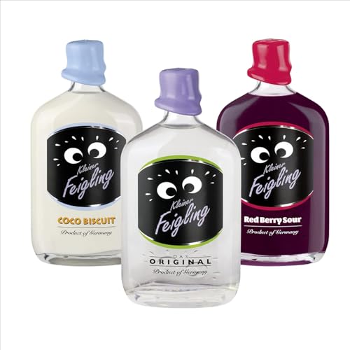 Kleiner Feigling | Set 3 x 0,5l | Das Original, Coco Biscuit, Red Berry Sour | 16,67% vol. | Marken – Spirituose | Premium Likör | Feiern mit Fantasie von Kleiner Feigling