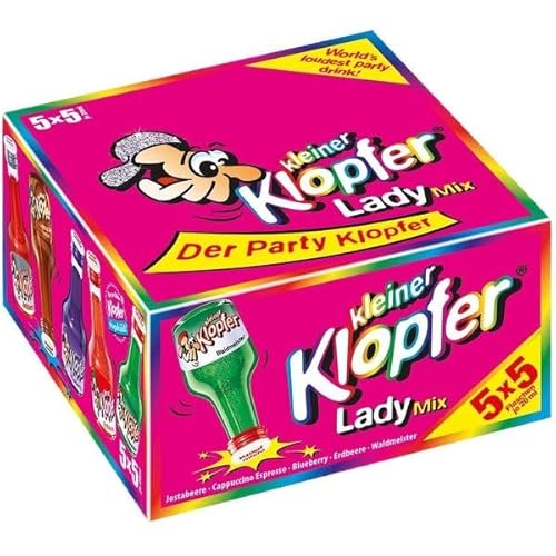 250 Fläschen Klopfer Schnäpse Lady Mix 15-17% Vol. a 0.02l Karneval 10 Boxen 25 Flaschen a 20ml von Klopfer