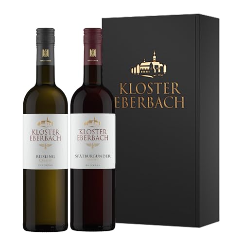 Kloster Eberbach - 2er Geschenkset - Trocken Spätburgunder und Classic Riesling aus Rheingau, Deutschland (2 x 0.75 l) von Kloster Eberbach