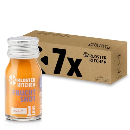 Kloster Kitchen Bio Ingwer Shot Frucht 1SHOT 7 x 30 ml mit echten Ingwerstückchen I Ingwershot vegan in der To Go Glasflasche I fruchtig-mild ohne Zusatzstoffe & mit natürlicher Süße Kloster Kitchen Bio Ingwer Shot Frucht 1SHOT 7 x 30 ml mit echten Ingwerstückchen I Ingwershot vegan in der To Go Glasflasche I fruchtig-mild ohne Zusatzstoffe & mit natürlicher Süße von Kloster Kitchen