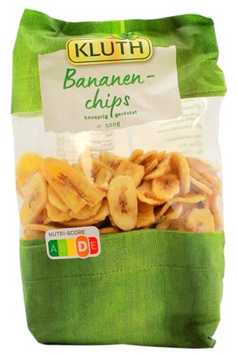 Kluth Bananen-Chips knusprig geröstet, 4er Pack (4 x 500g) von Kluth
