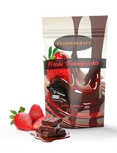 Knabberkraft Erdbeeren in Vollmilchschokolade - Premium Erdbeeren, Schokoladenüberzug - Süße Snacks aus den Niederlanden - Exotische Leckerei - 200g Knabberkraft Erdbeeren in Vollmilchschokolade - Premium Erdbeeren, Schokoladenüberzug - Süße Snacks aus den Niederlanden - Exotische Leckerei - 200g von Knabberkraft